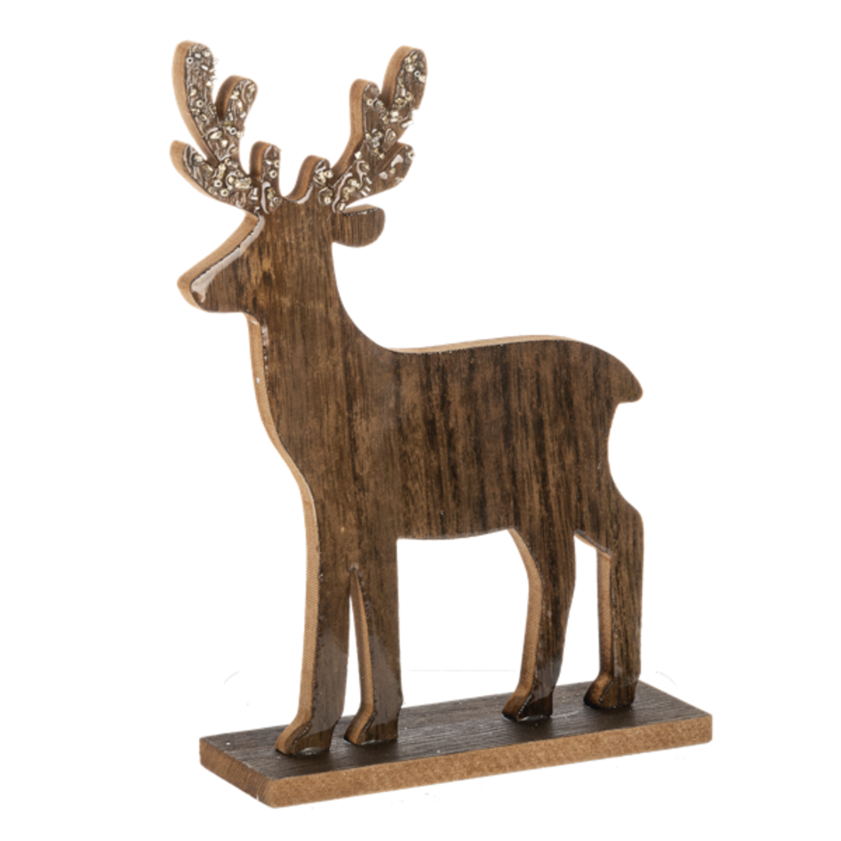 Glittered Stag Figure Large