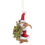 Mistletoe Glass Mouse Ornament