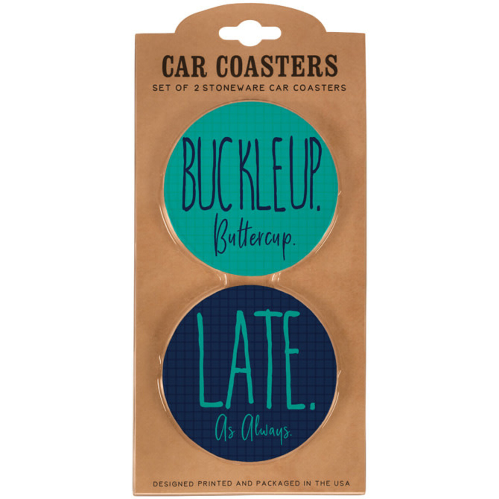 Buckle Up Car Coaster Set