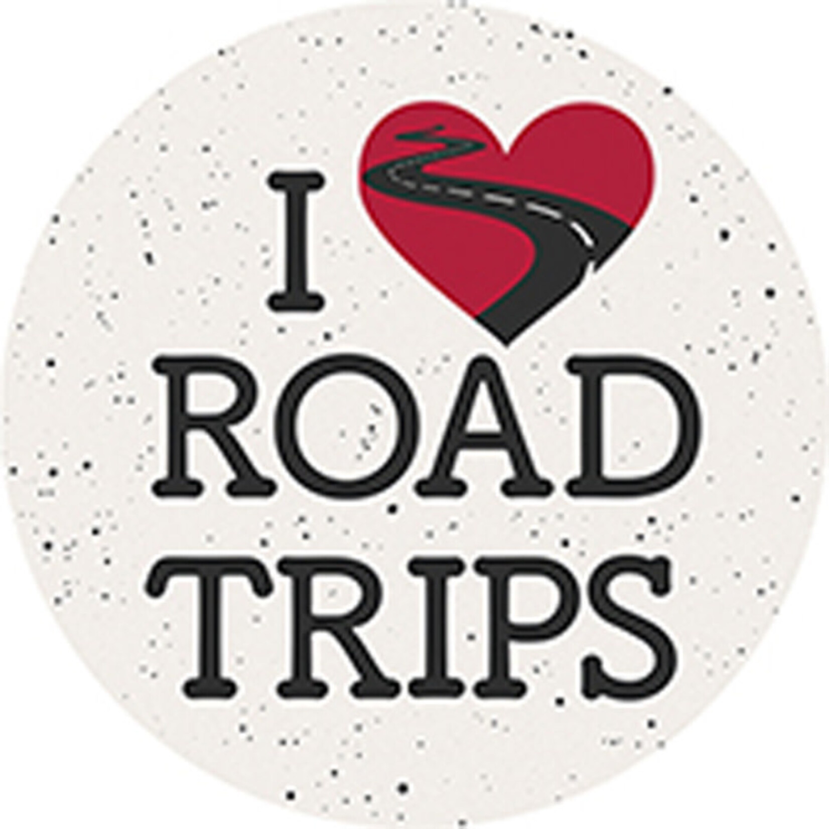I Love Road Trips Car Coaster