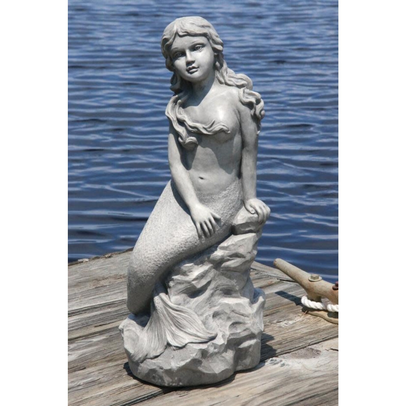 Massarelli Stone 20" Mermaid Statue