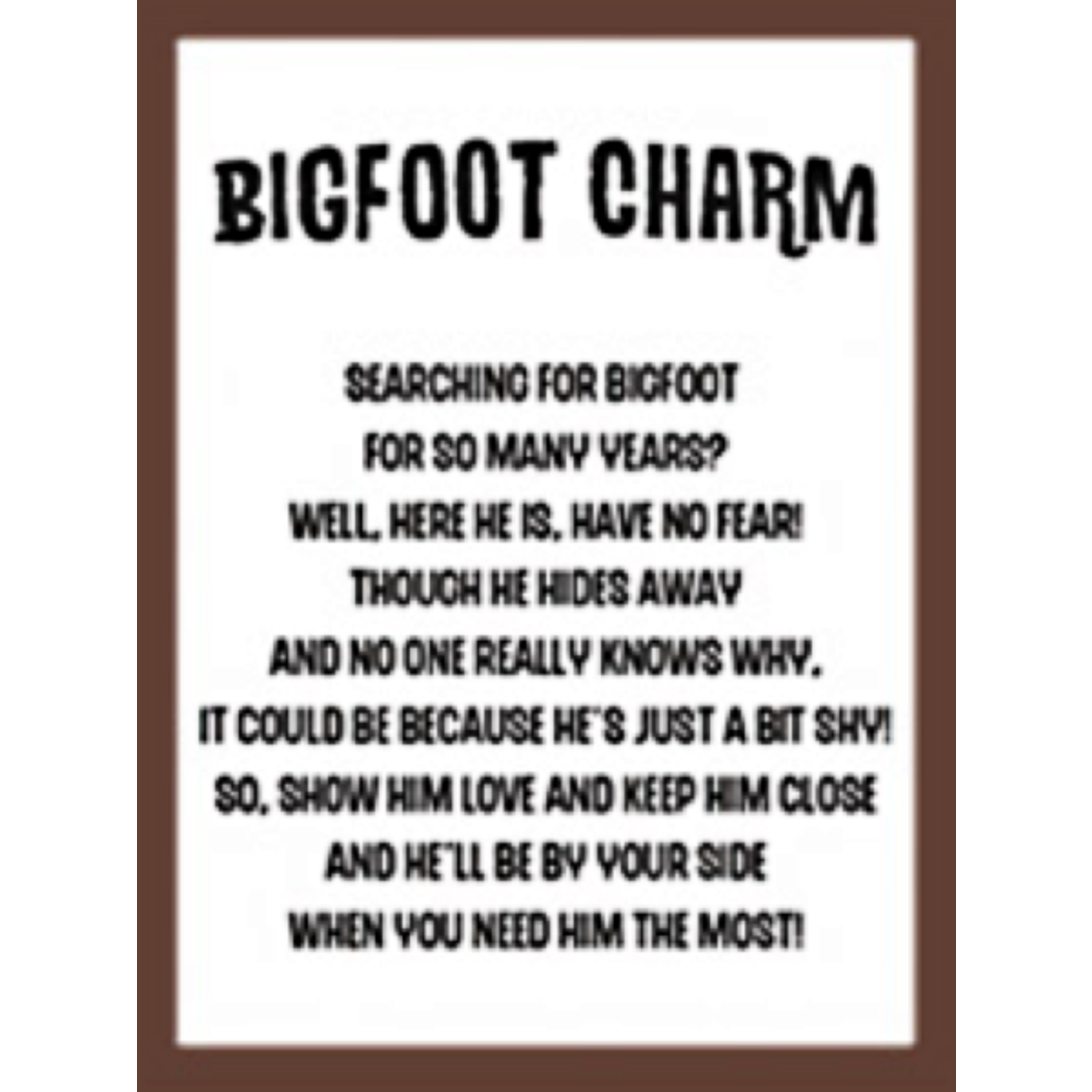 Bigfoot Charm