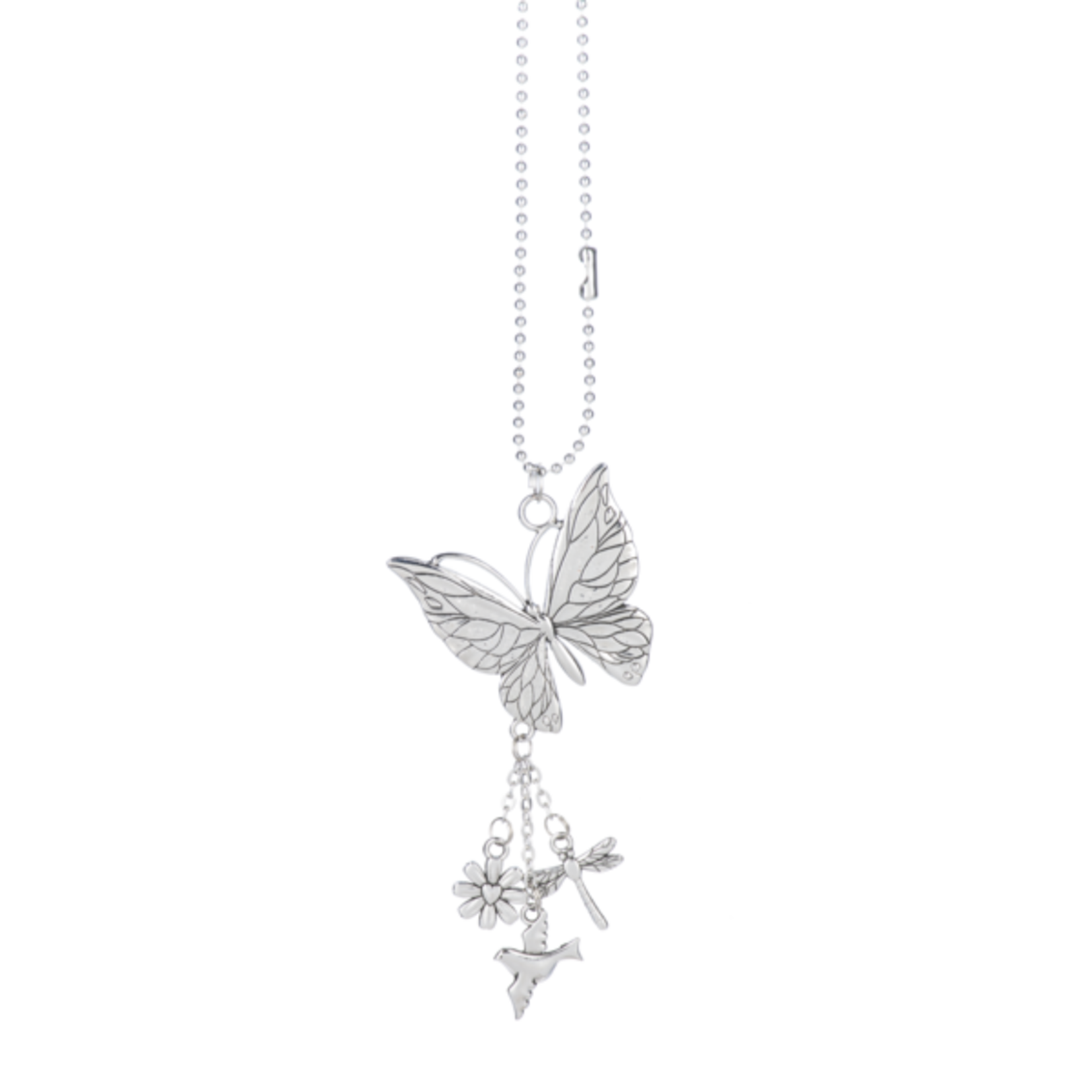 Silver Car Charm - Butterfly