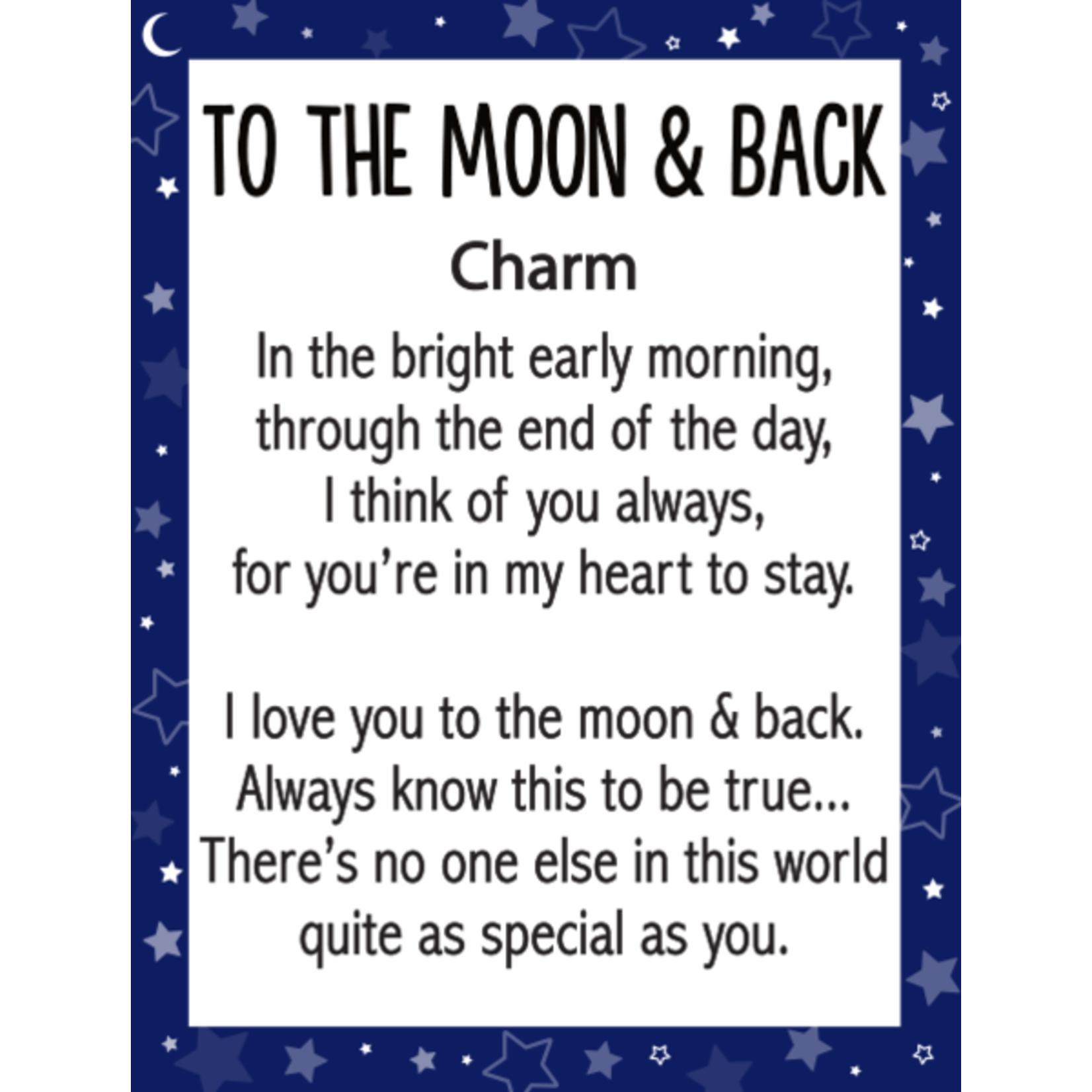 I Love You to the Moon and Back Charm