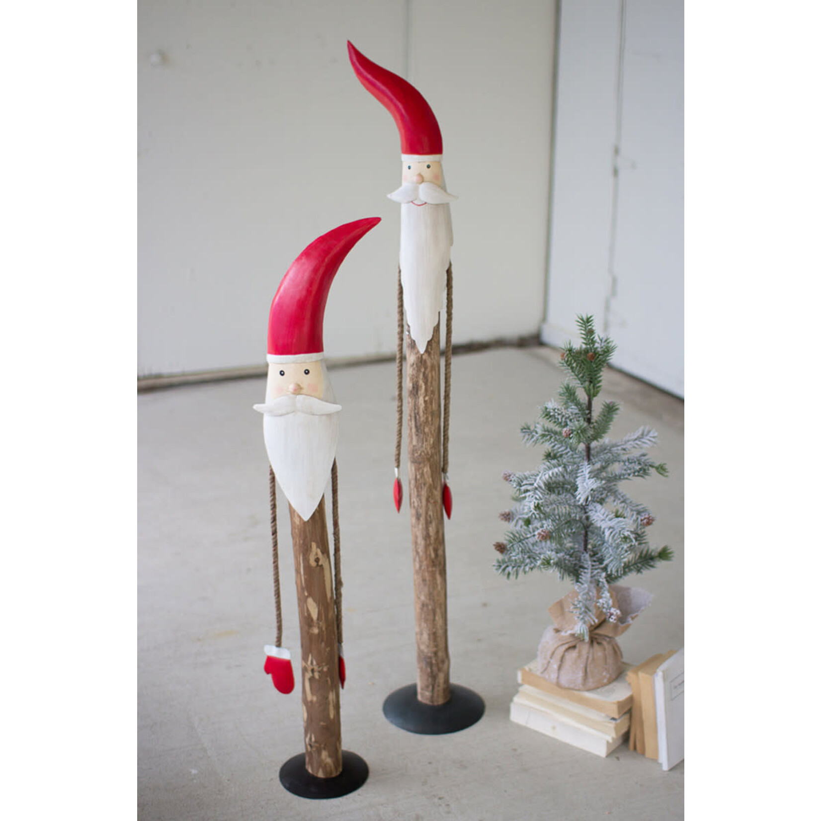 Large Wood Painted Santa