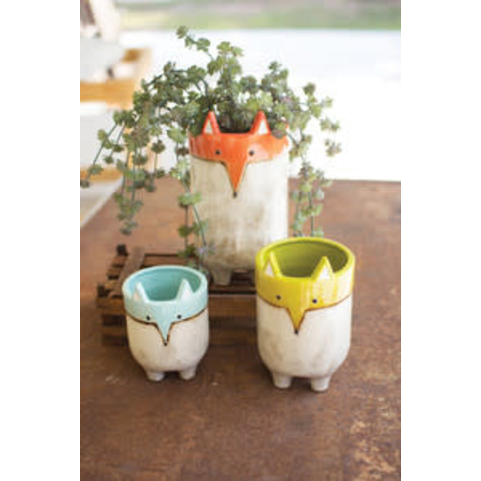 Ceramic Fox Planter Large