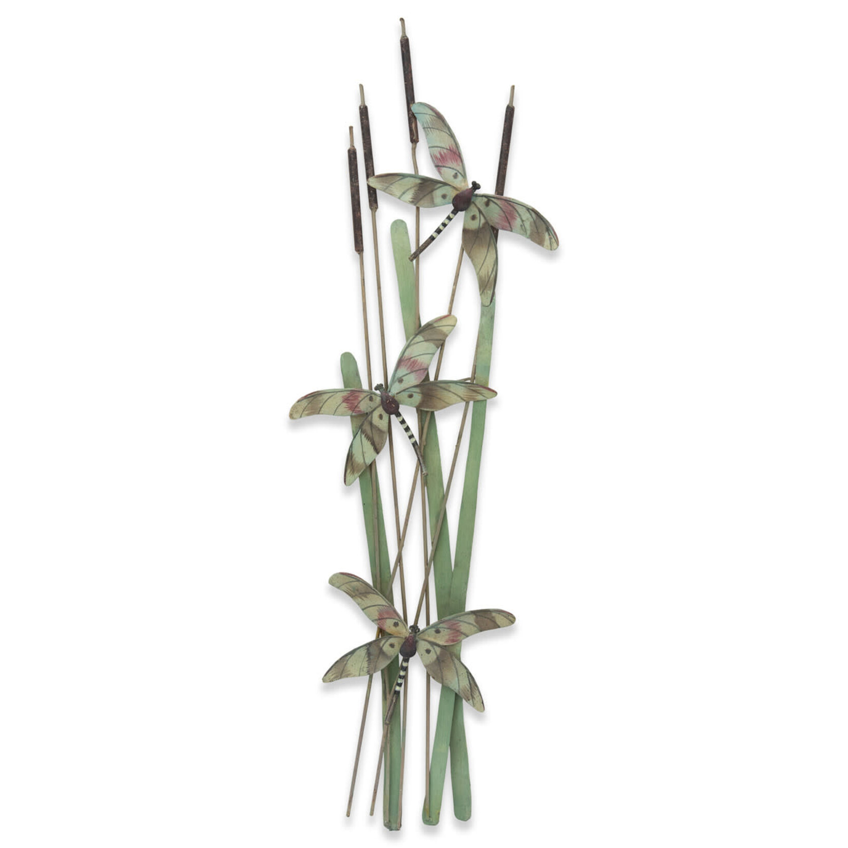 Cattails With Dragonflies Metal Art