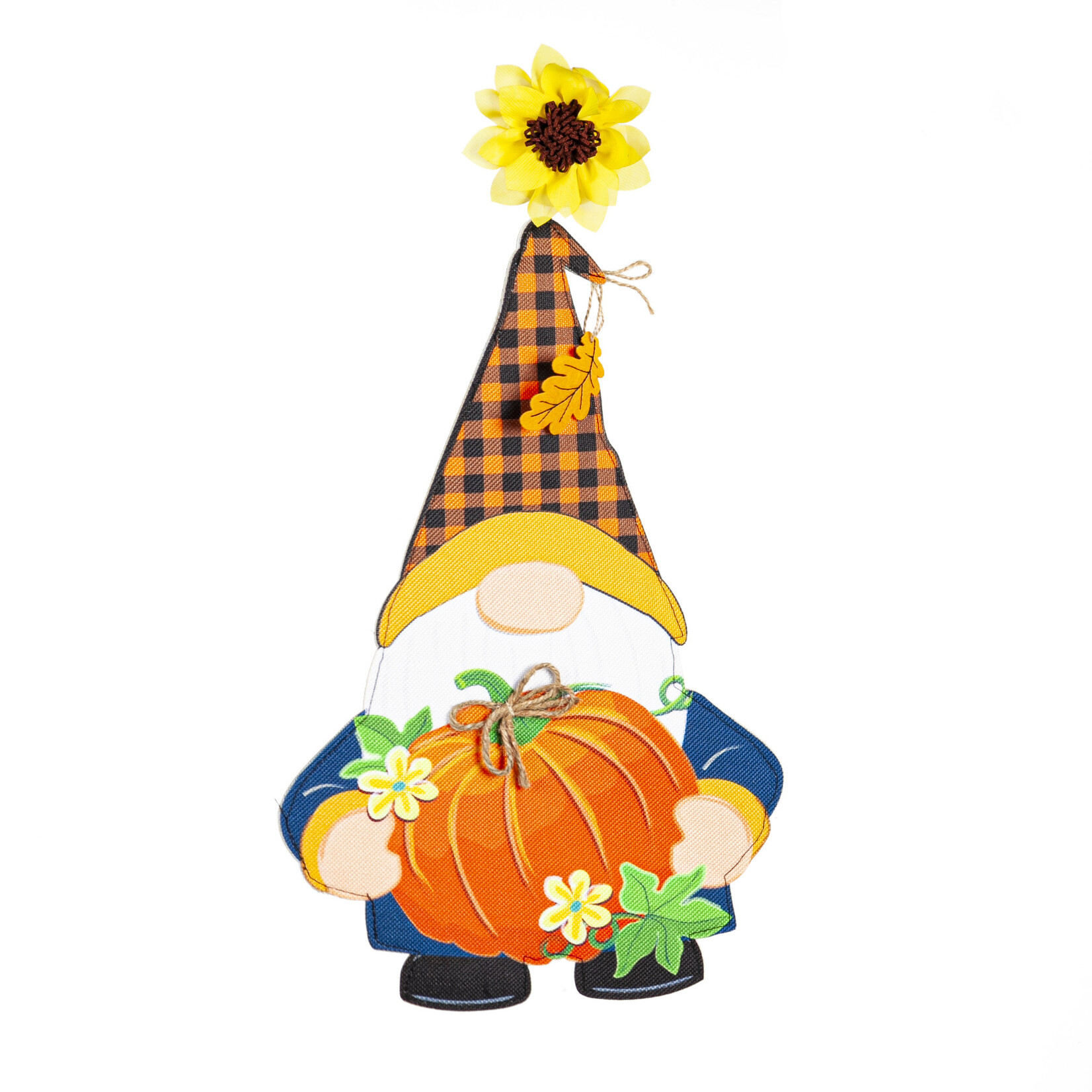 Fall Gnome with Pumpkin LED Window Décor