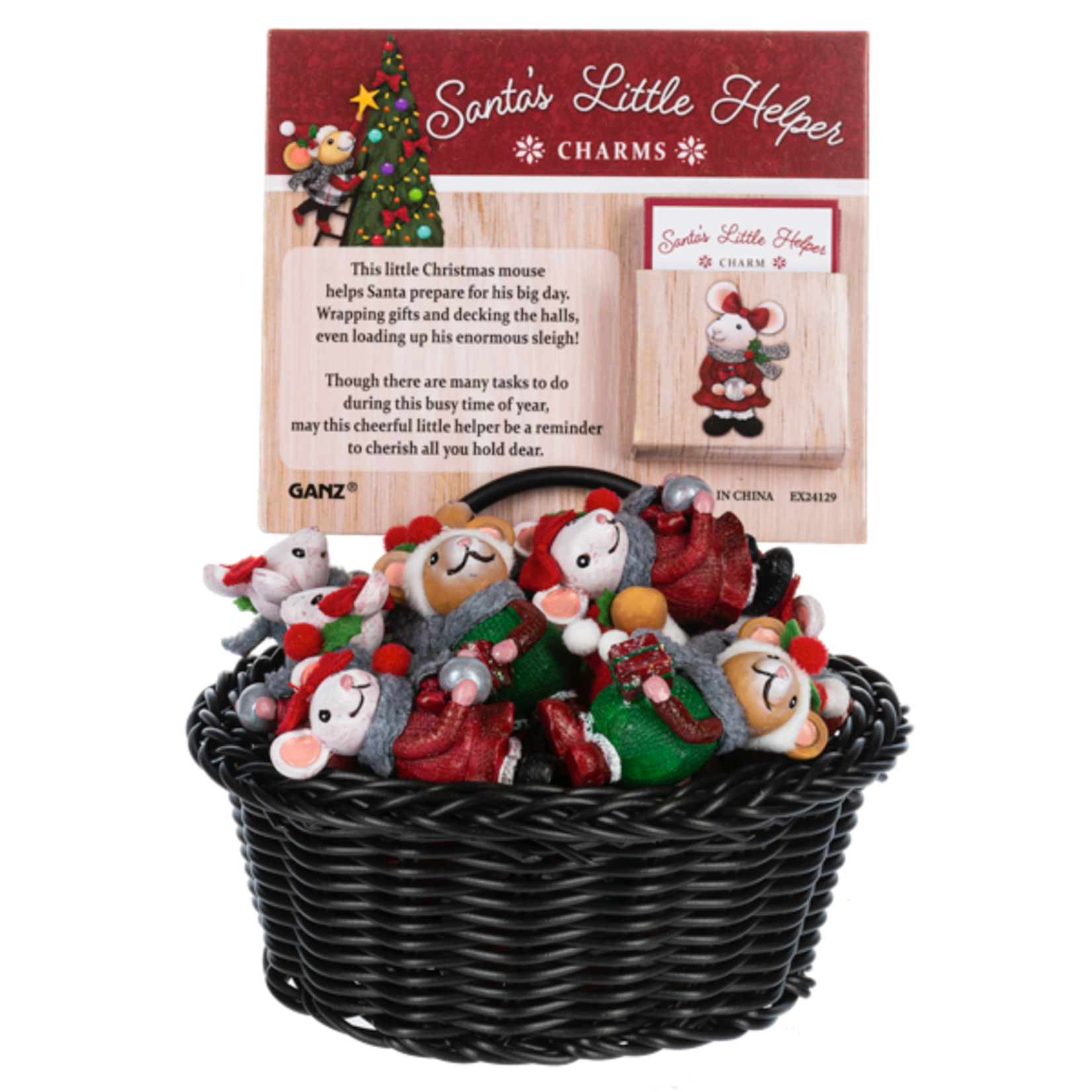 Ganz Santa's Helper Mouse Charms
