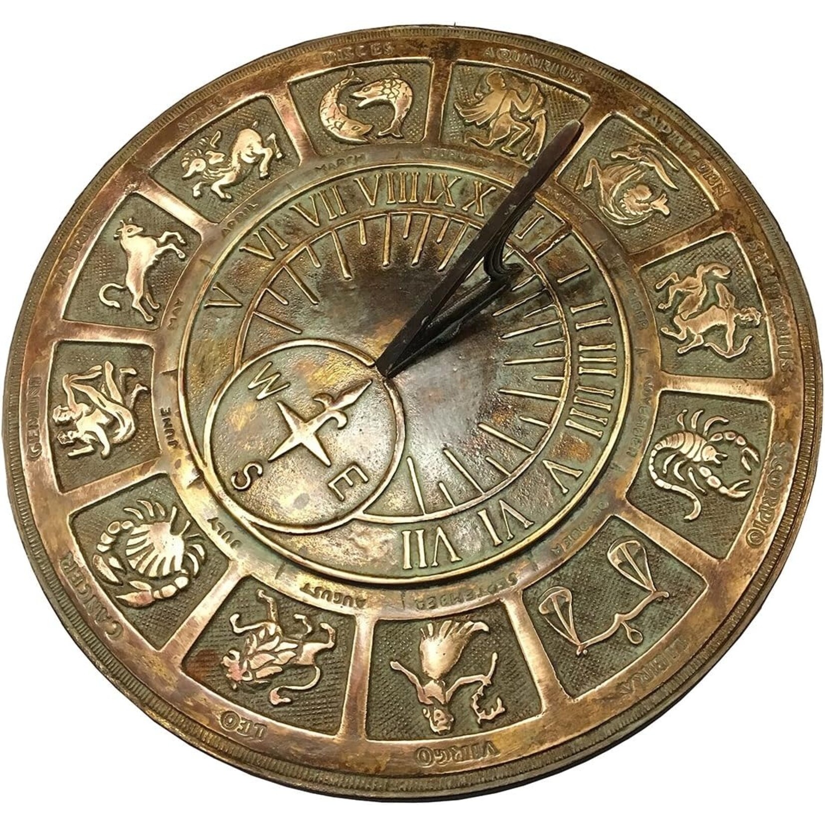 Brass Zodiac Sundial