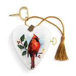 Dean Crouser Cardinal With Holly Musical Art Heart
