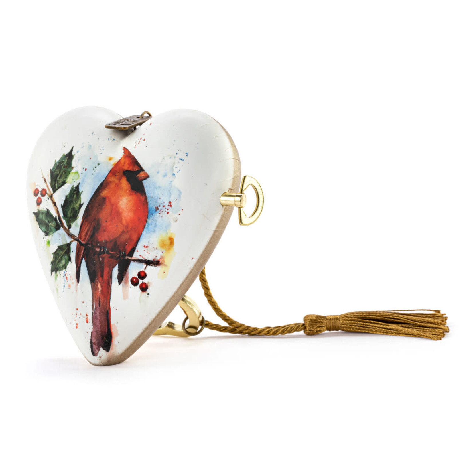 Dean Crouser Cardinal With Holly Musical Art Heart