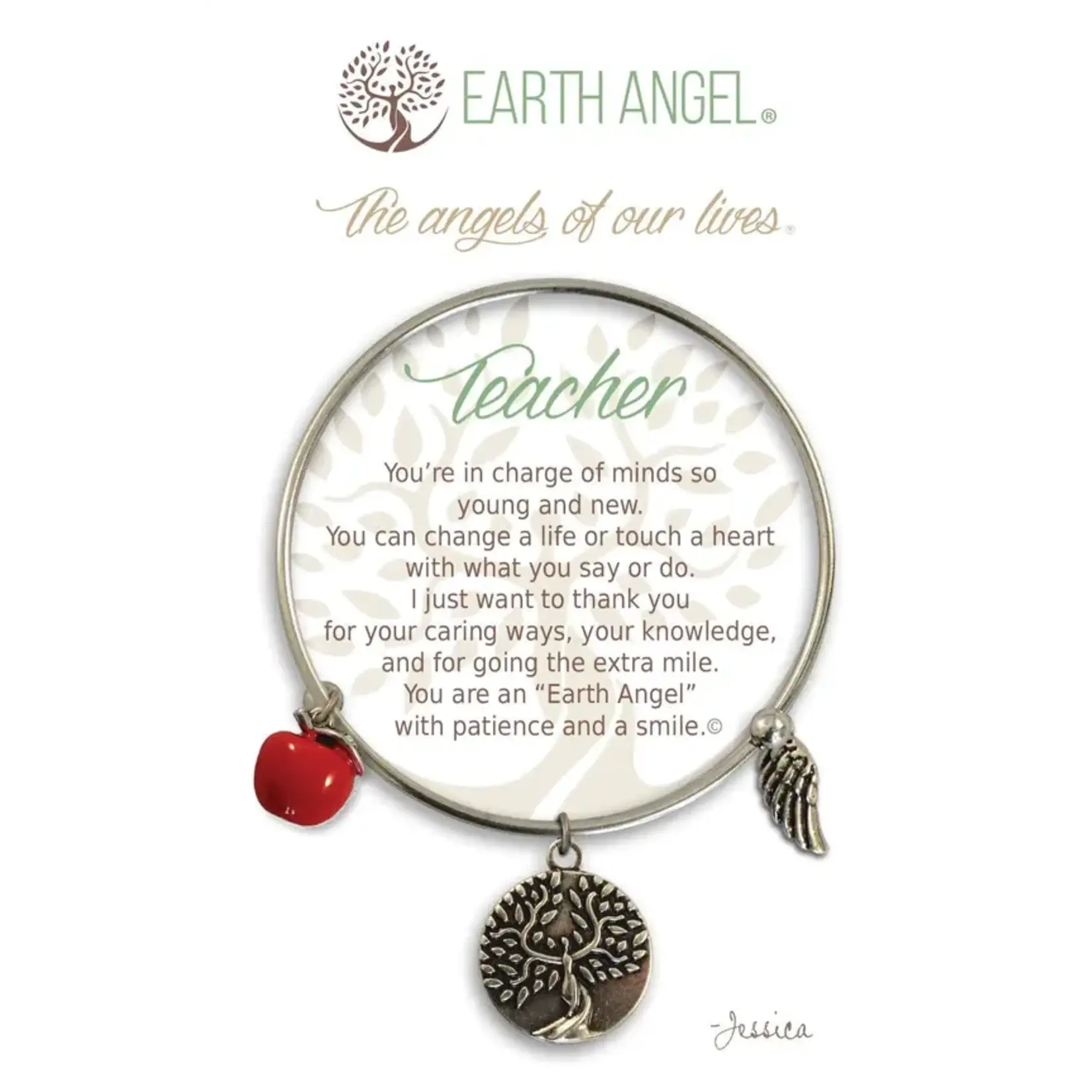 Earth Angel Bracelet Teacher Silver