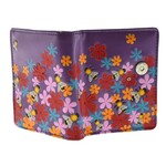 Bumble Bee Garden Small Wallet /Purple/With Zipper