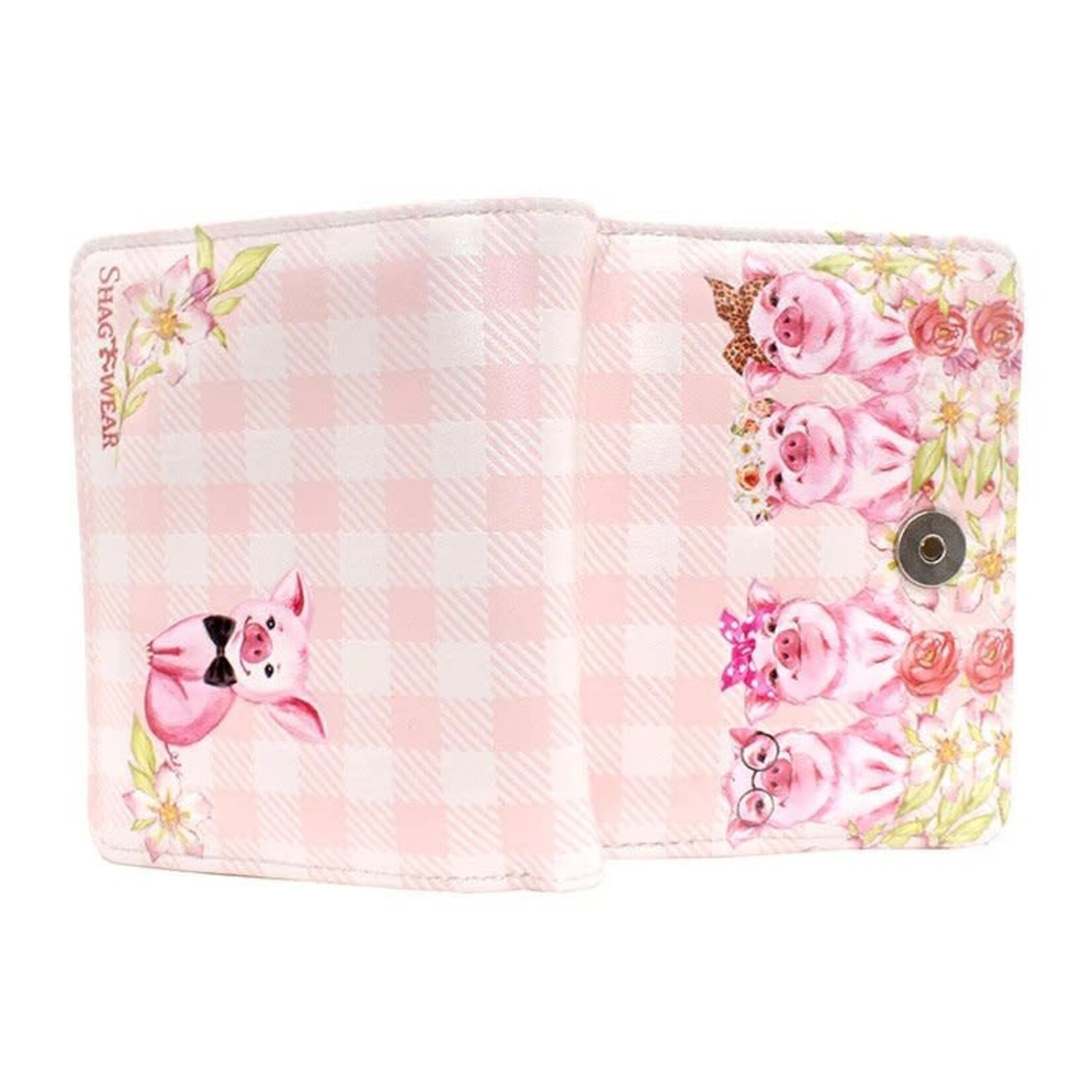 Pink Piggies at the Market Small Zipper Wallet