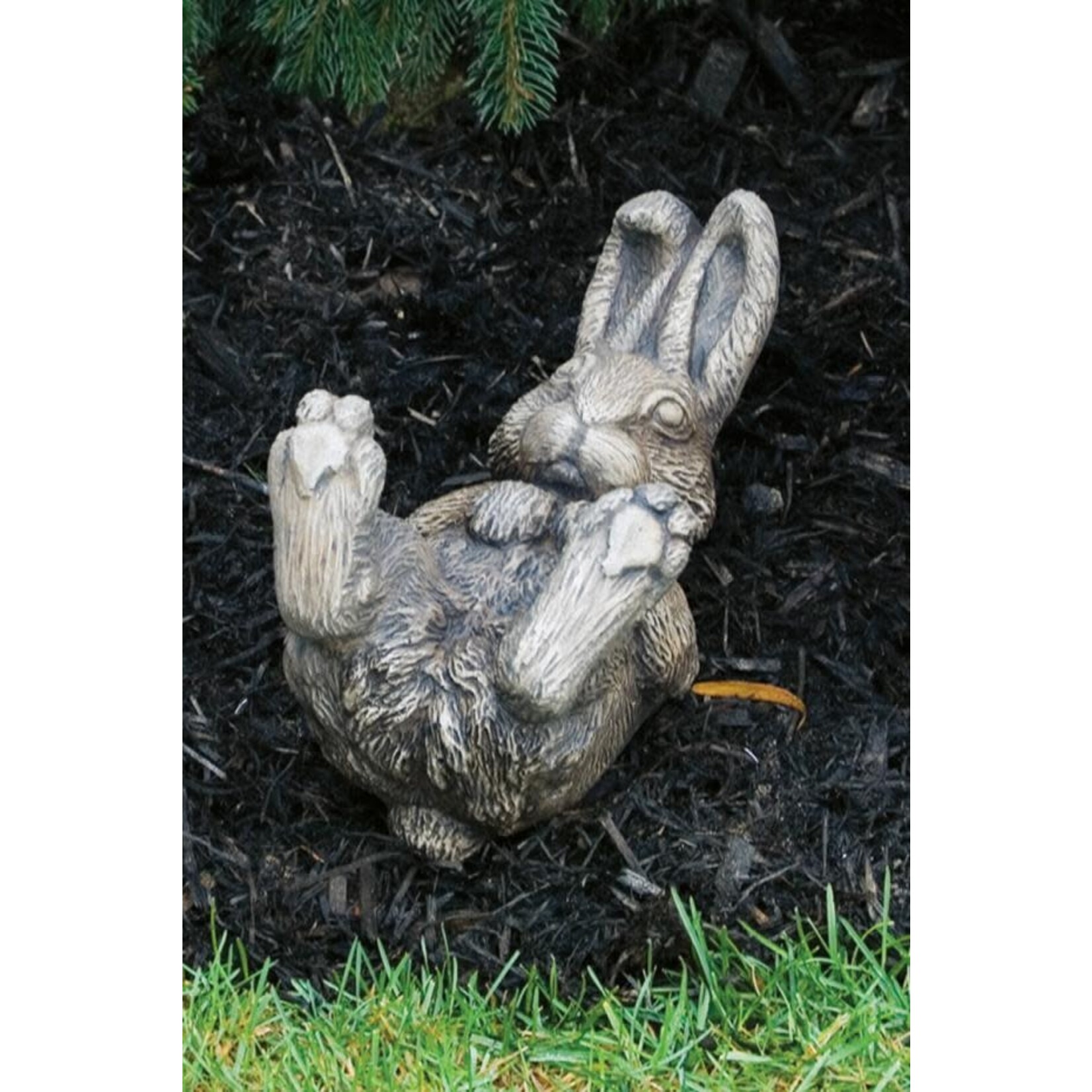 Massarelli Stone Rollover Rabbit  Statue