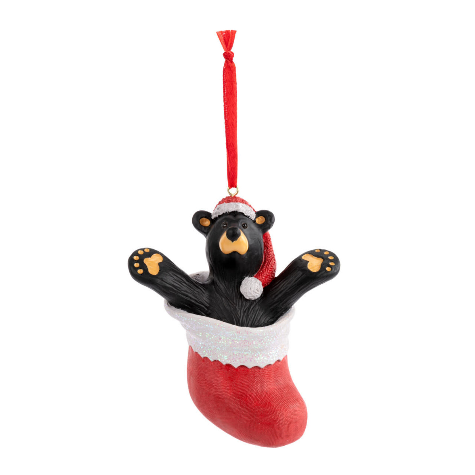 Bear in Red Stocking Ornament