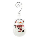 Snowman Glass Ornament