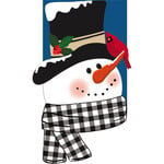 Snowman and Friend House Applique Flag