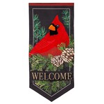 Cardinal and Evergreen Garden Flag