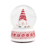 Musical Gnome with Present Snow Globe