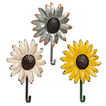 Sunflower Wall Hook Silver