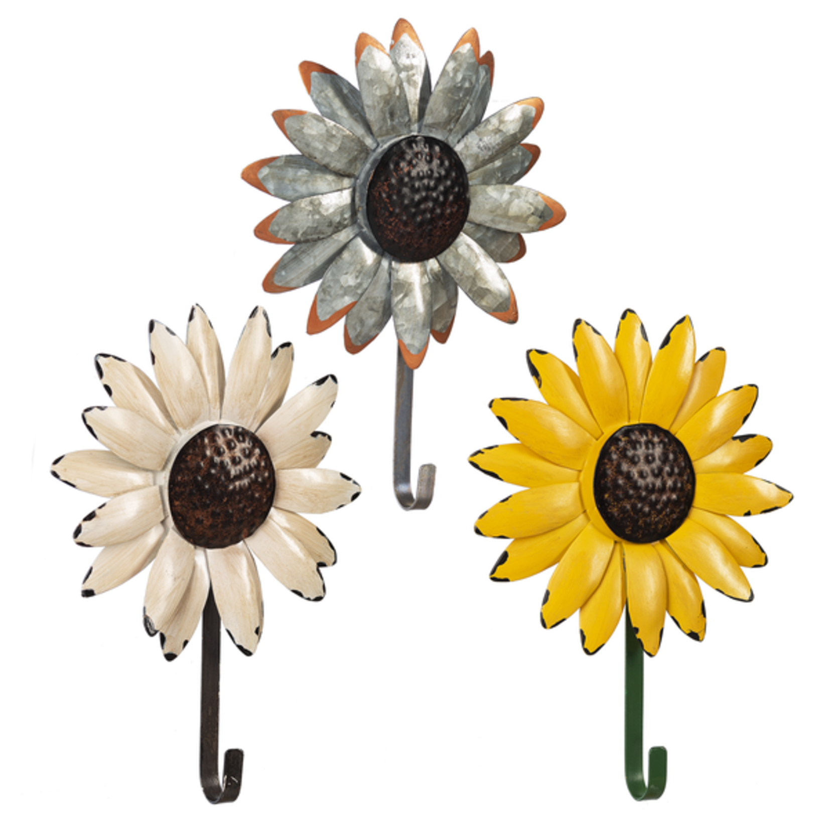 Sunflower Wall Hook White