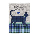 Beclaws I Love You Garden Burlap  Flag