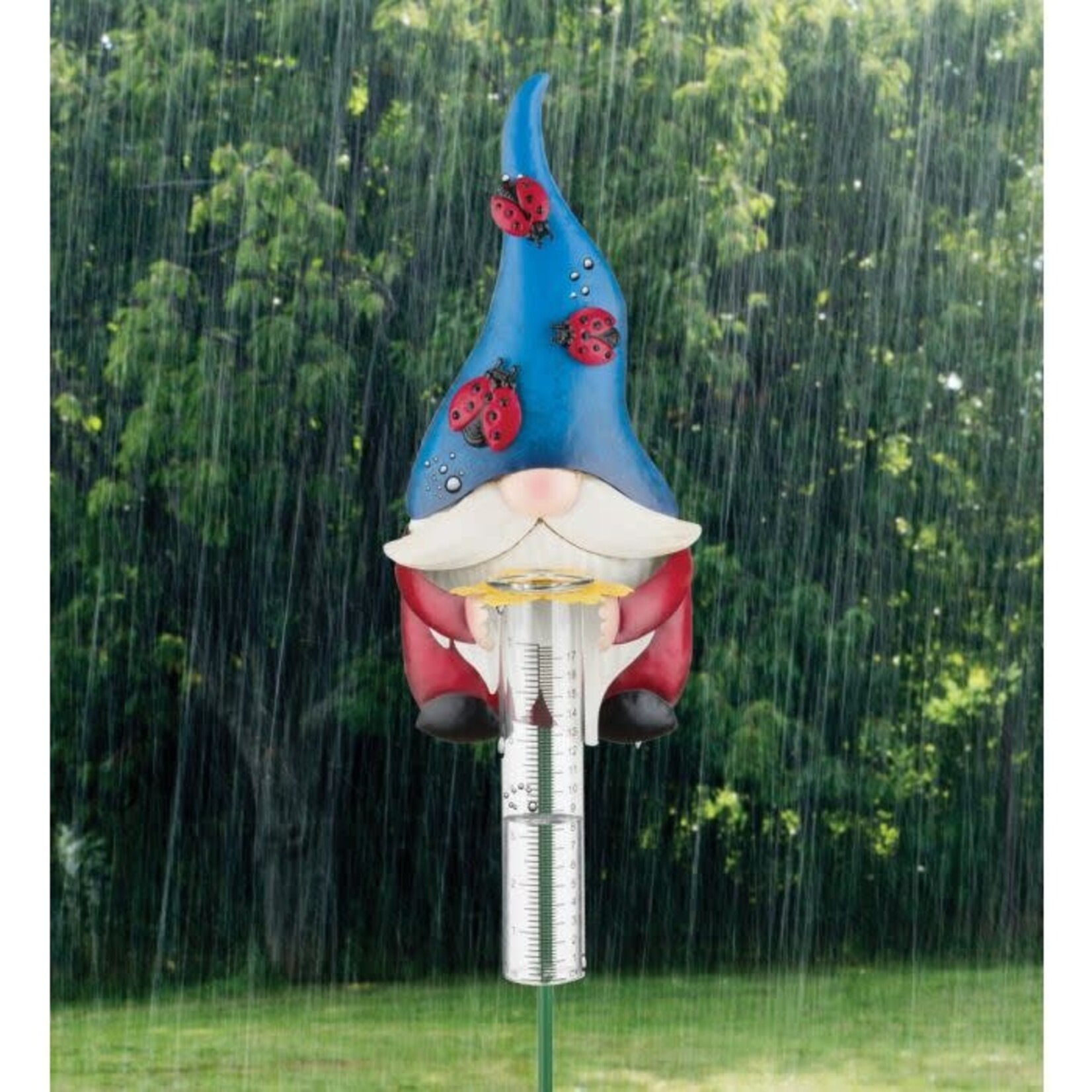 Regal Art & Gift Gnome Rain Gauge - Ladybug  Design