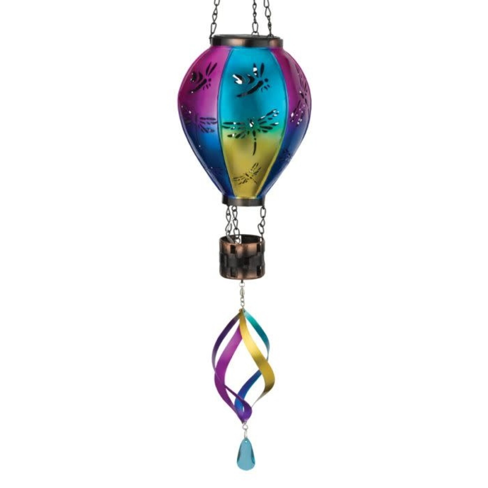 Hot Air Balloon Spinner Solar Lantern - Dragonfly