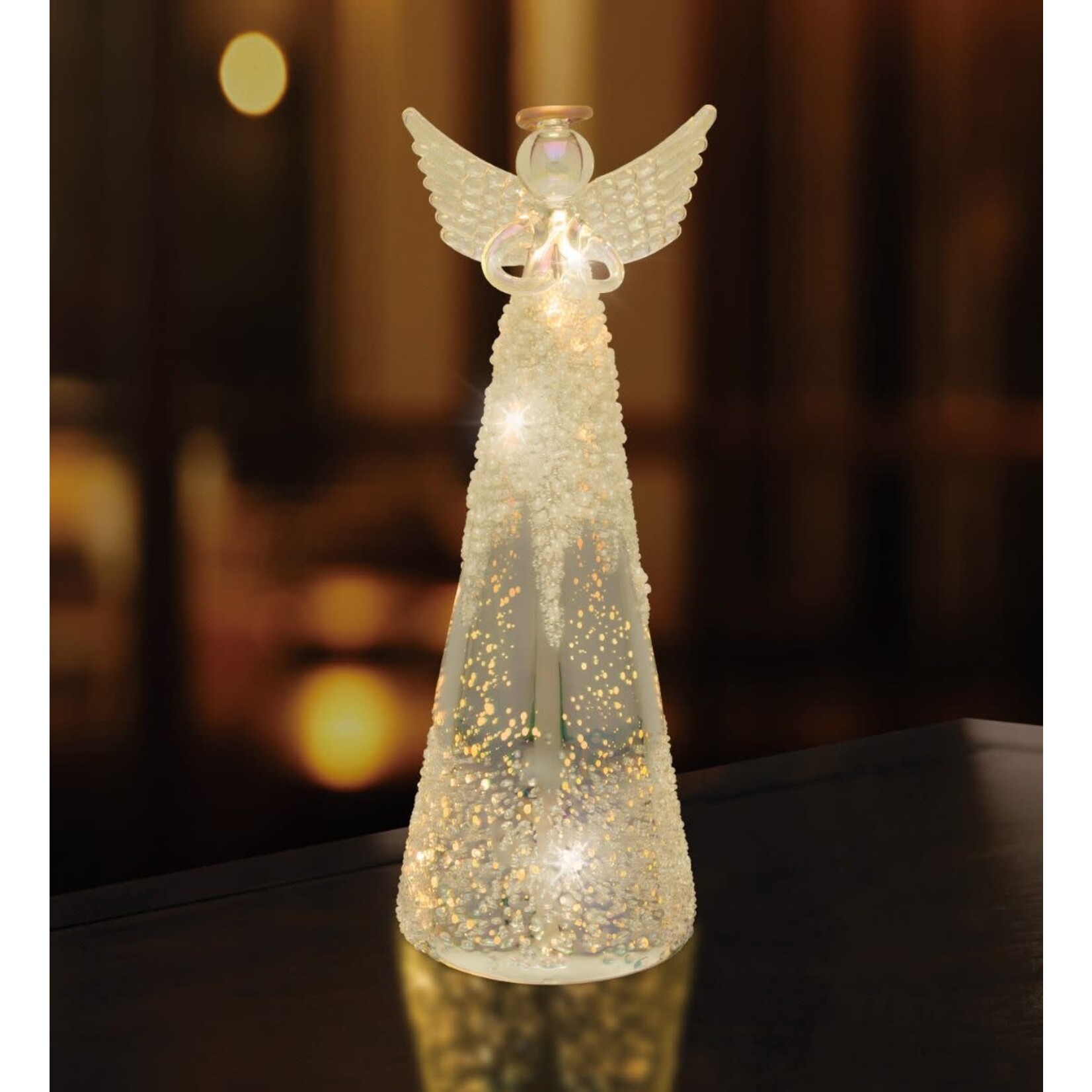 LED Frost Snowflake Angel Decor