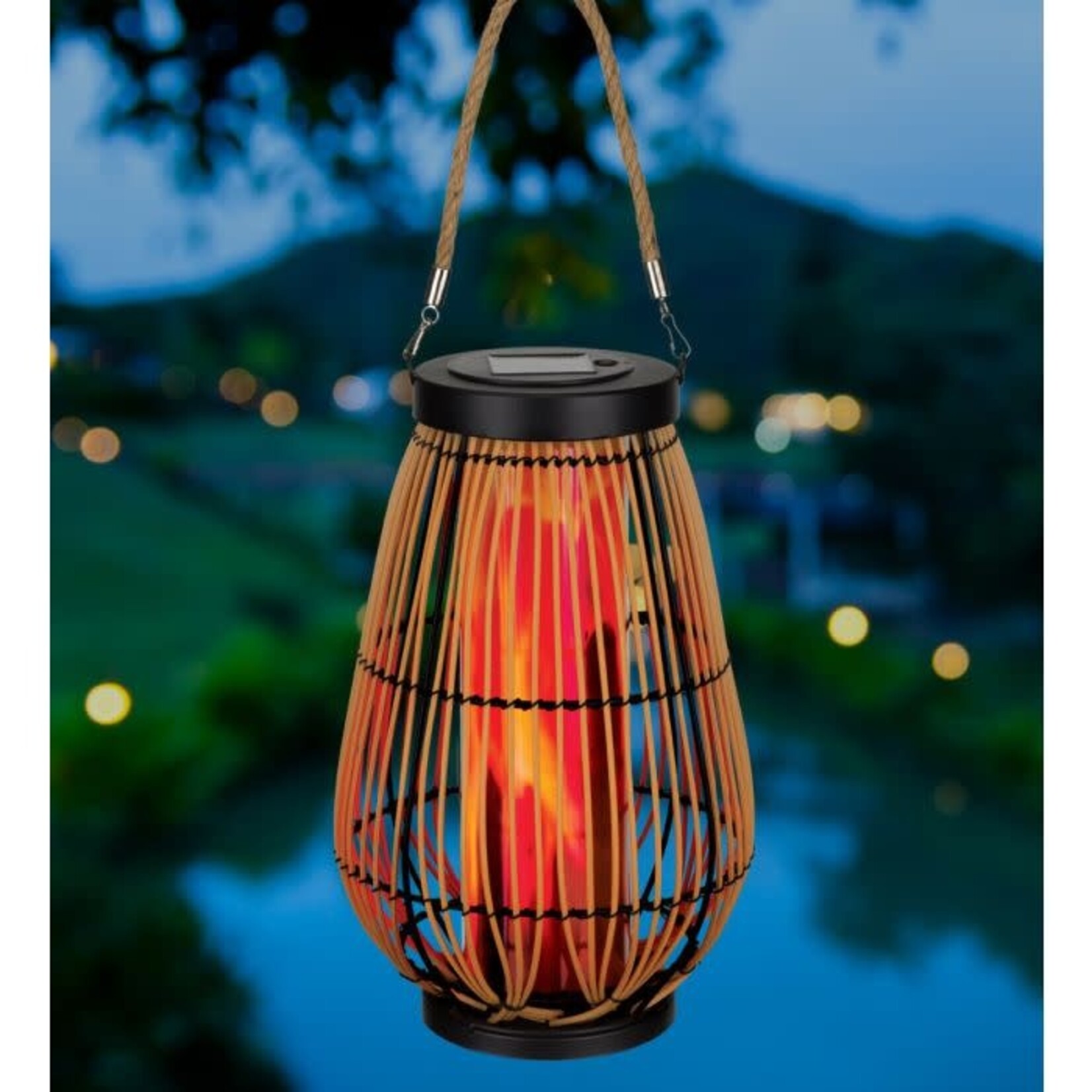 Regal Art & Gift Wicker Solar Lantern - Pear Shape