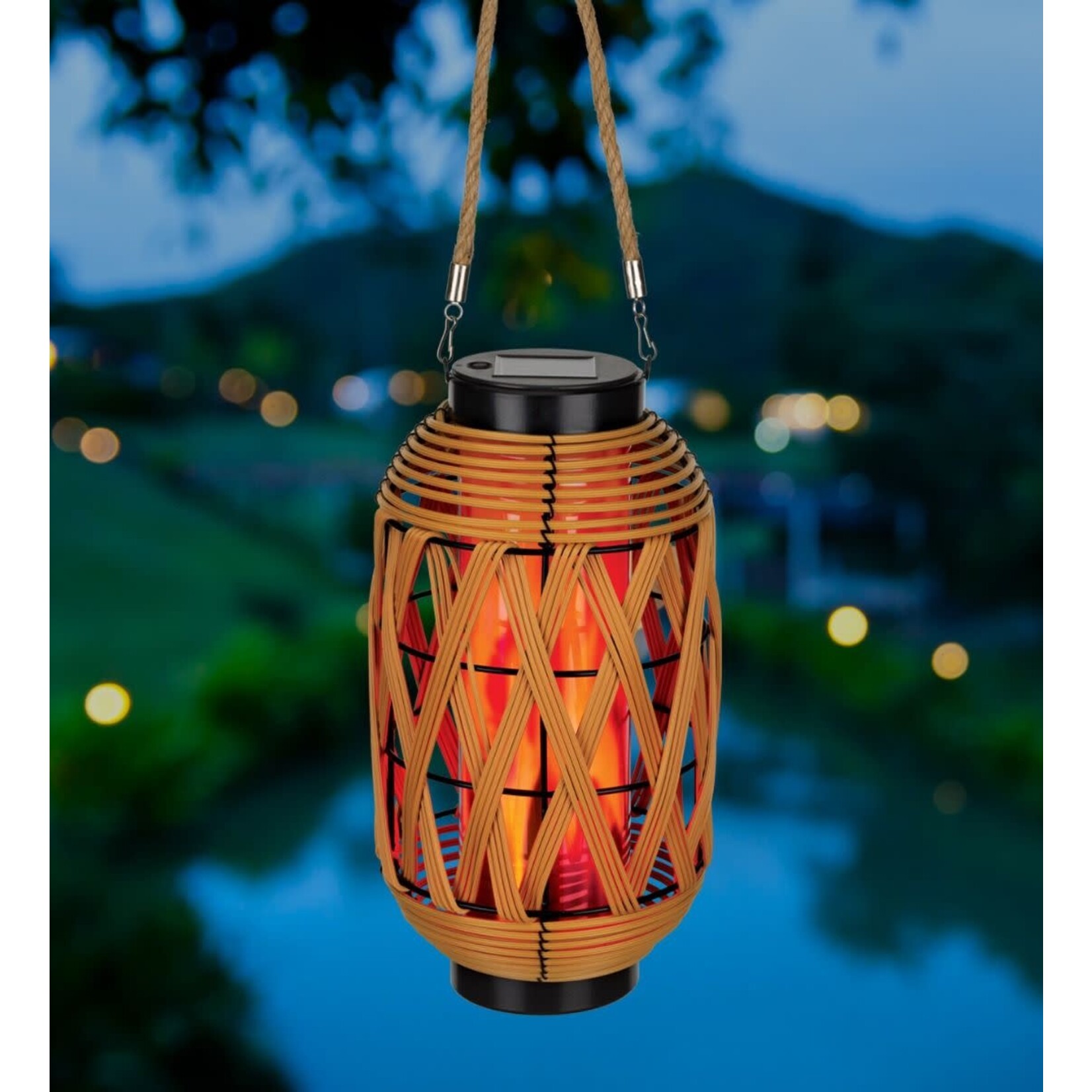 Regal Art & Gift Wicker Solar Lantern - Tubular Shape