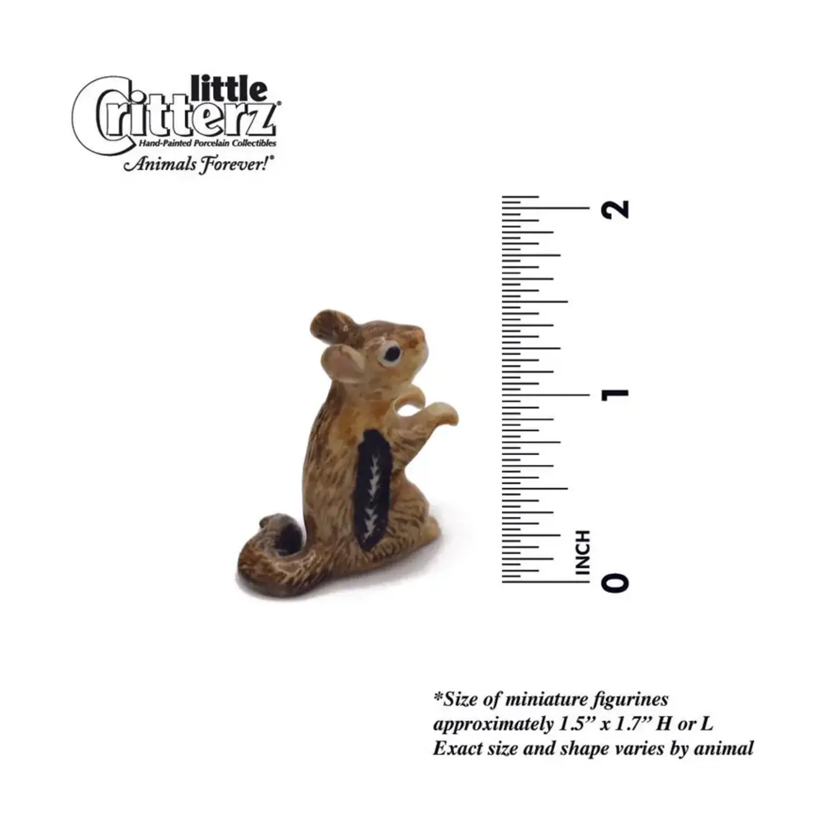 Little Critterz Chipmunk "Chipper" - miniature porcelain figurine