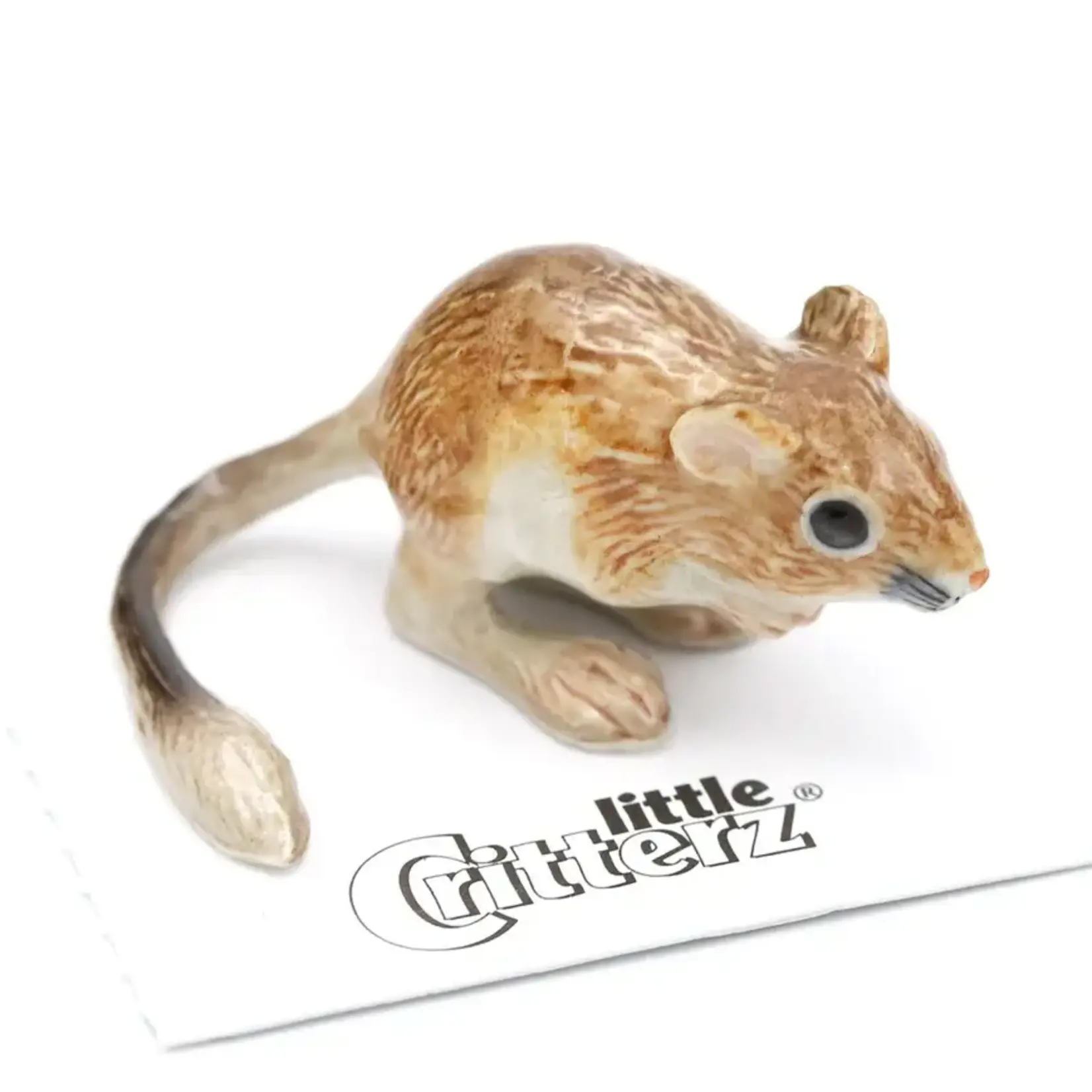 Little Critterz Rodent - Kangaroo Rat "Fresno" - miniature porcelain figurine