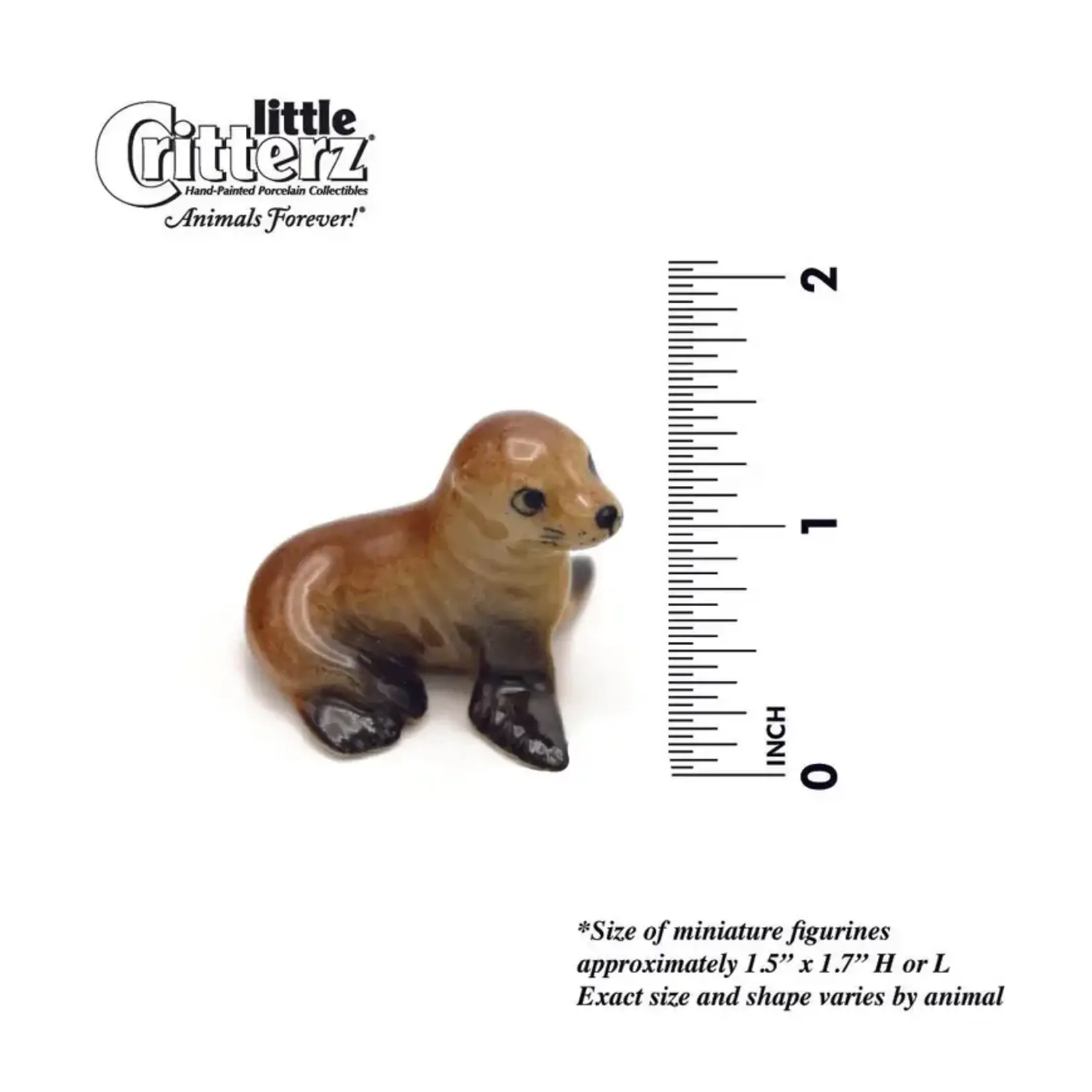 Little Critterz Rocky" Sea Lion Pup - miniature porcelain figurine