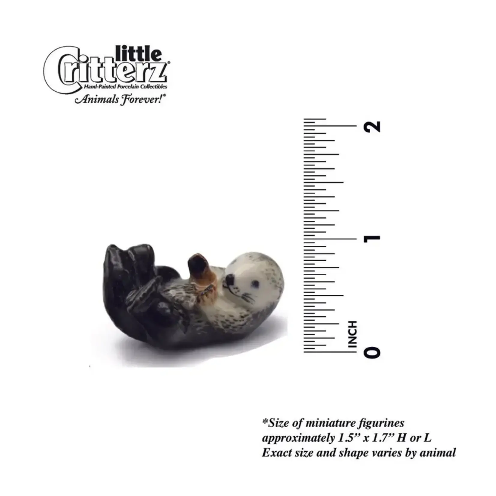 Little Critterz Sea Otter "Hammer" - miniature porcelain figurine