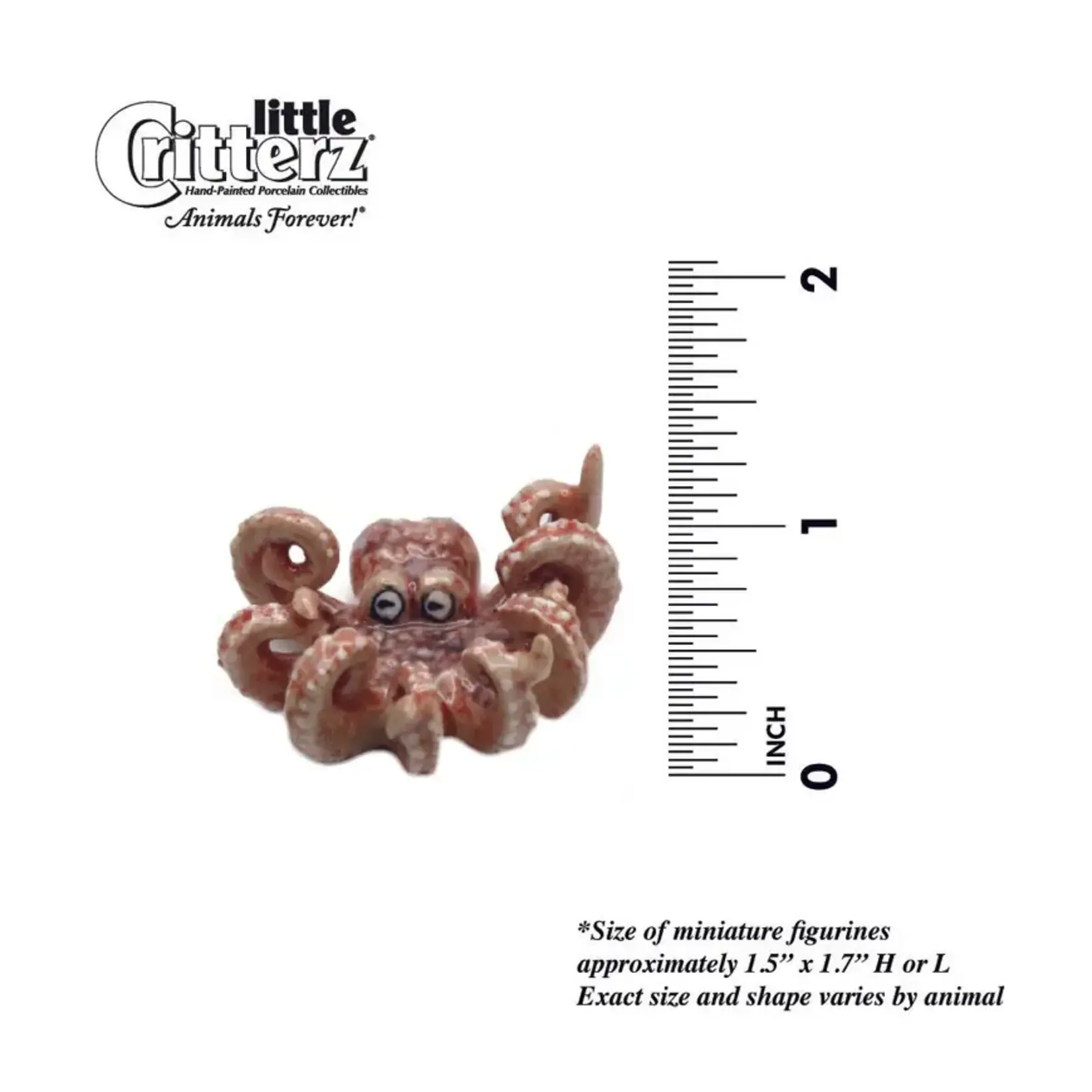 Little Critterz Octopus "Jet" - miniature porcelain figurine