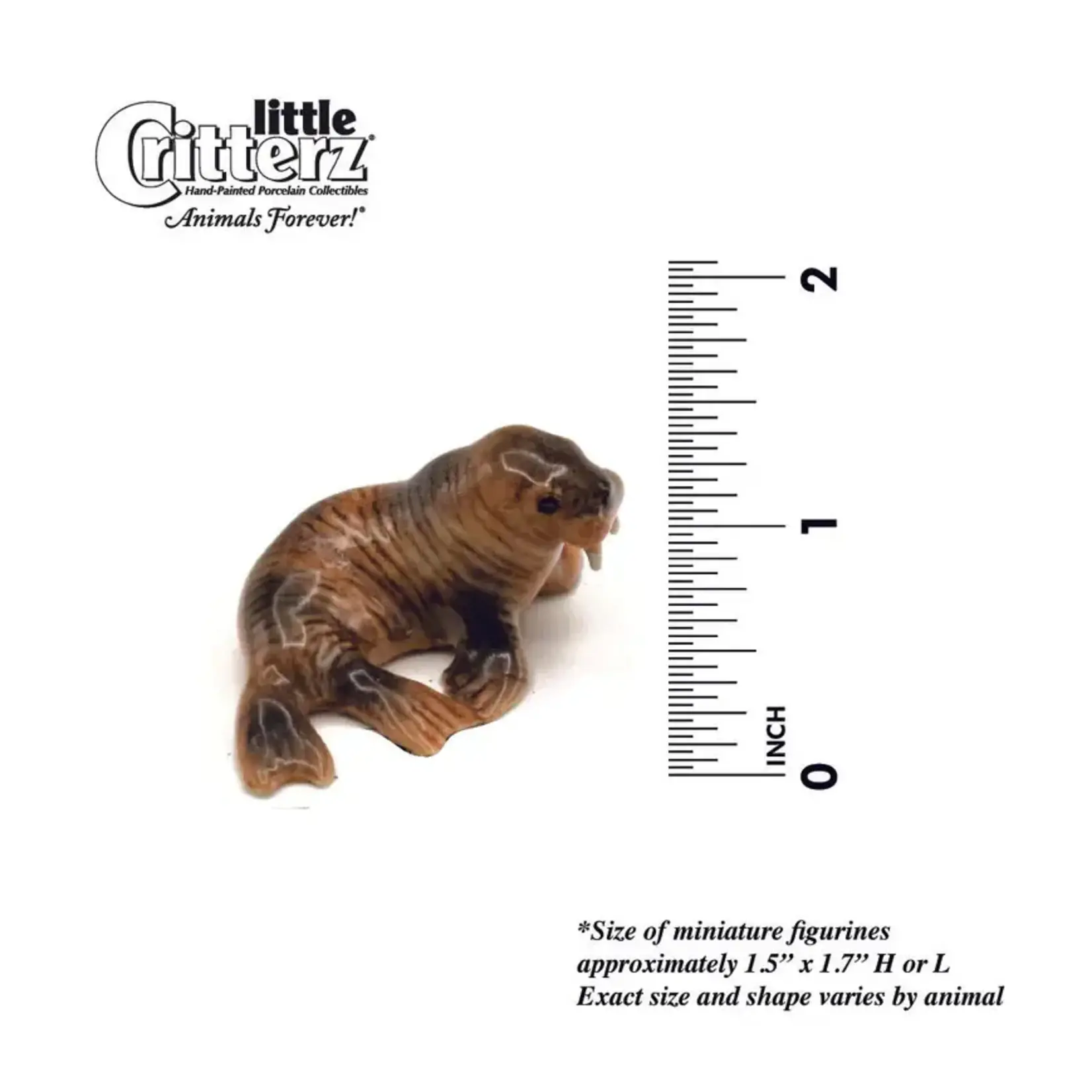 Little Critterz Walrus - "Tusker" - miniature porcelain figurine