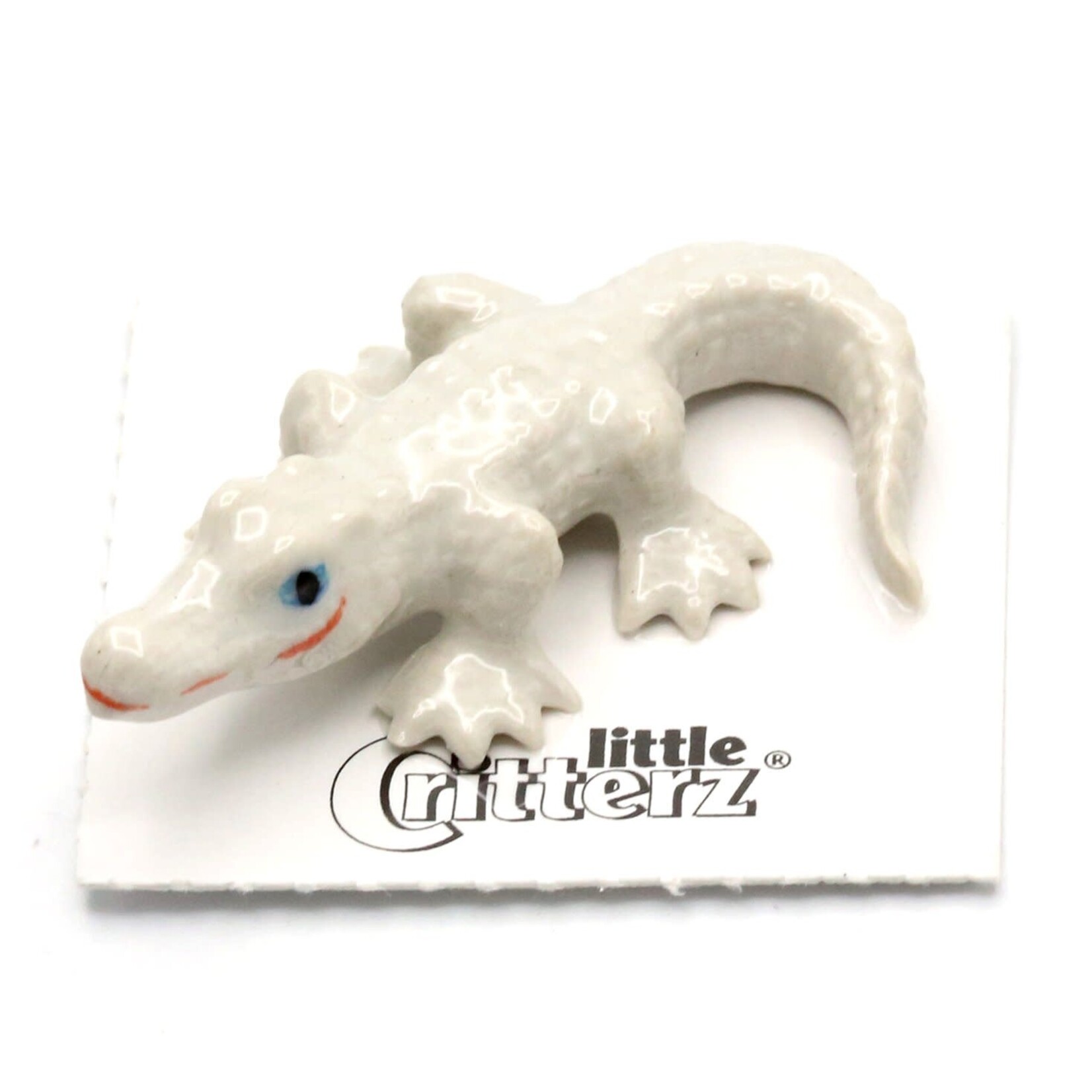 White Alligator Figurine - "Luke"