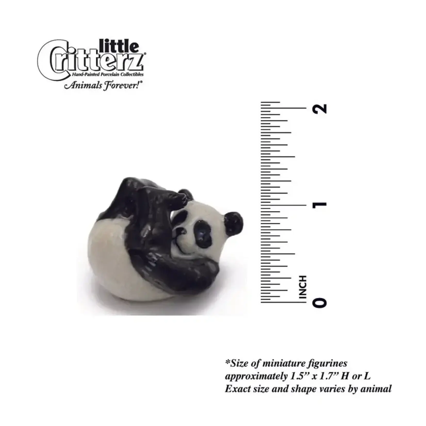 Little Critterz Panda Cub "Zhen Zhen" - miniature porcelain figurine