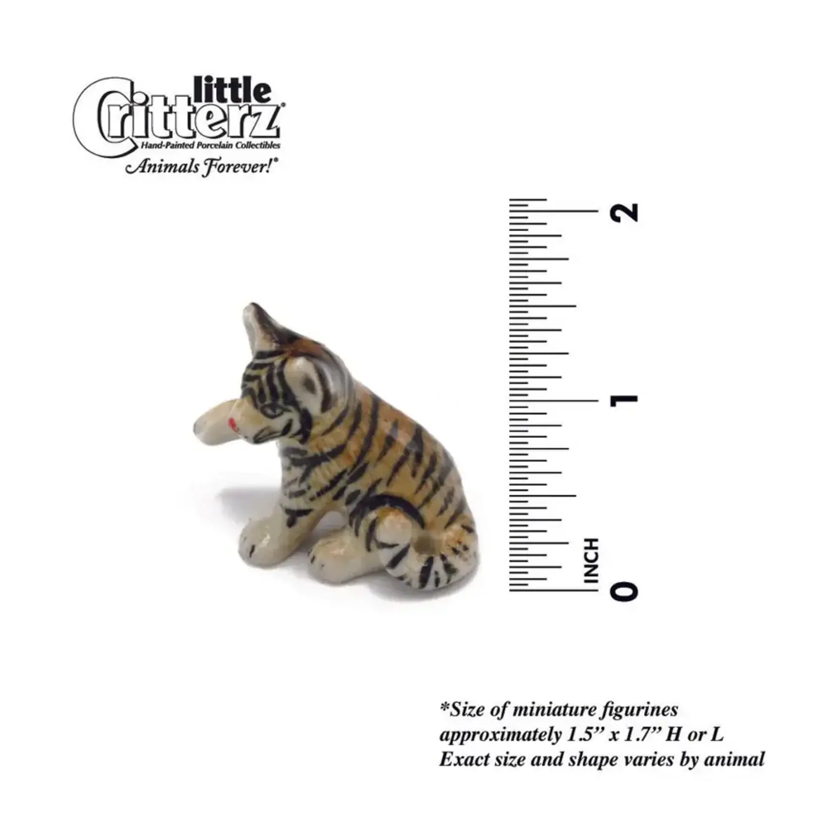 Little Critterz Tiger Cub "Sneak" - miniature porcelain figurine