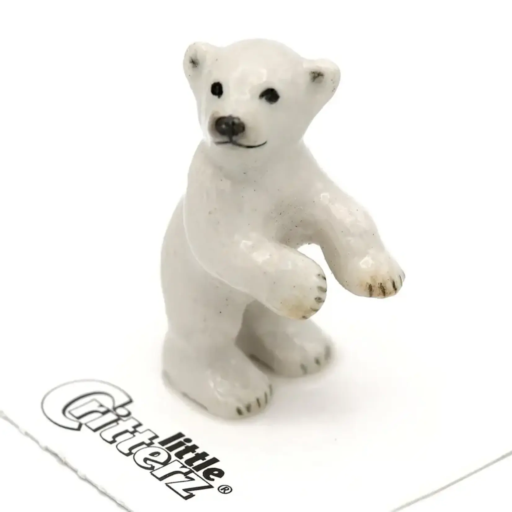 Little Critterz Polar Bear Cub "Conrad"- miniature porcelain figurine