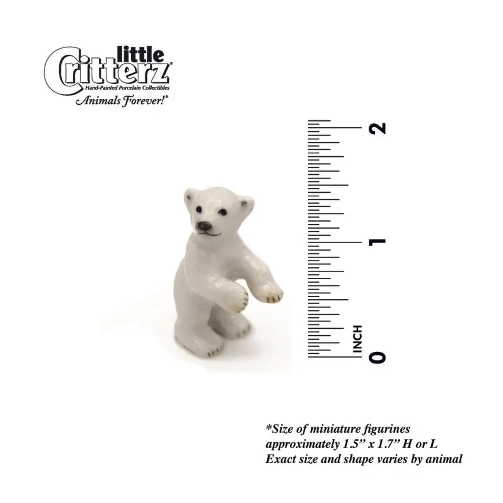 Little Critterz Polar Bear Cub "Conrad"- miniature porcelain figurine