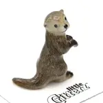 Otter - Asian Otter "Nimble" - miniature porcelain figurine