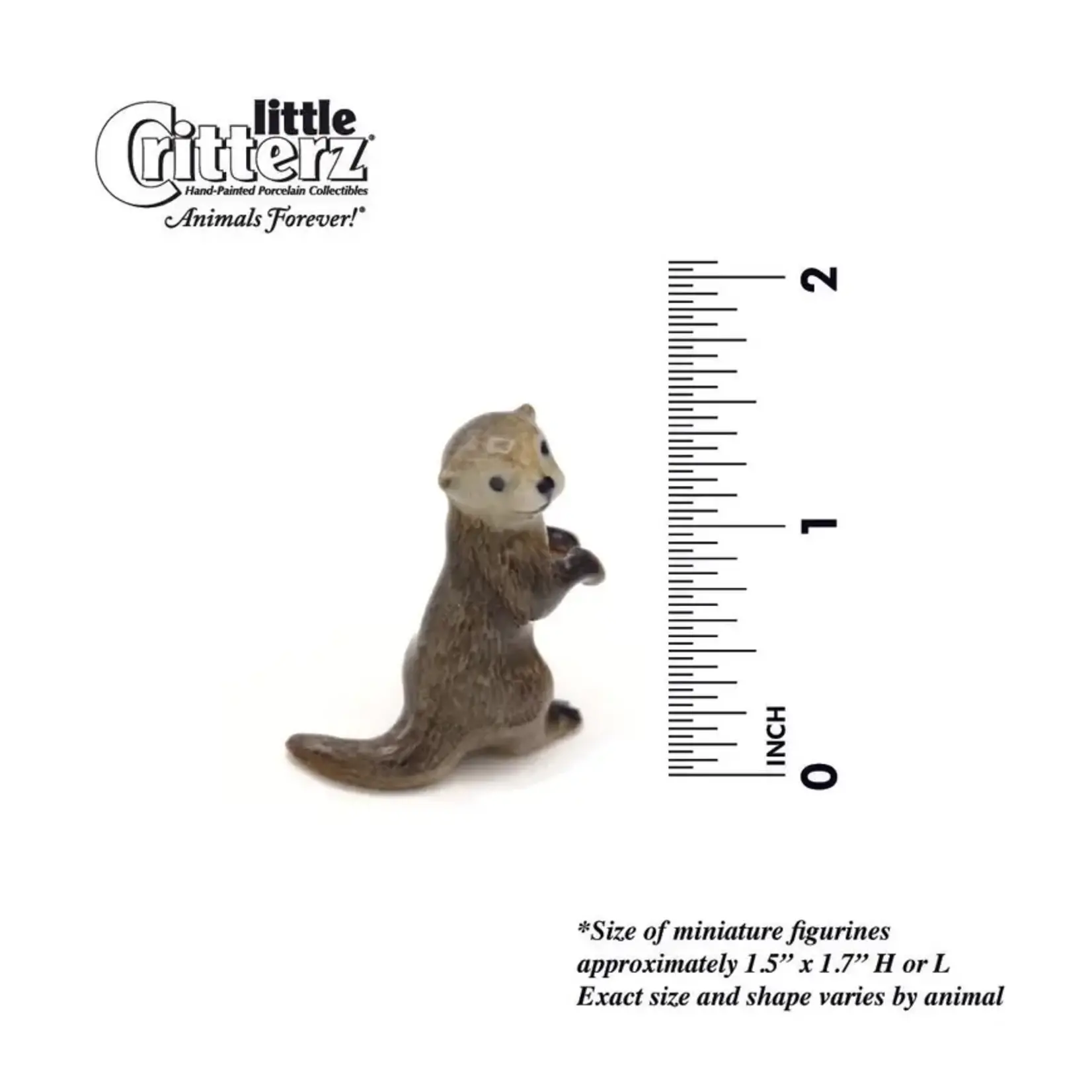 Otter - Asian Otter "Nimble" - miniature porcelain figurine