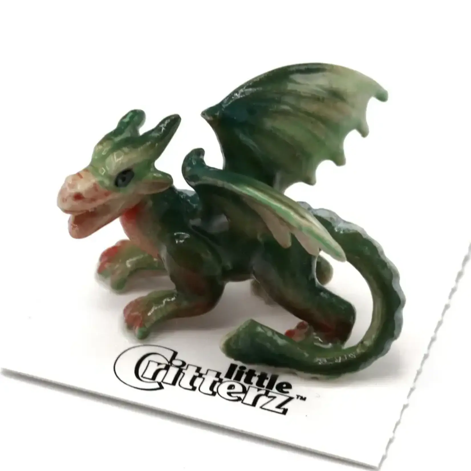 Little Critterz Western Dragon "Draco" - miniature porcelain figurine