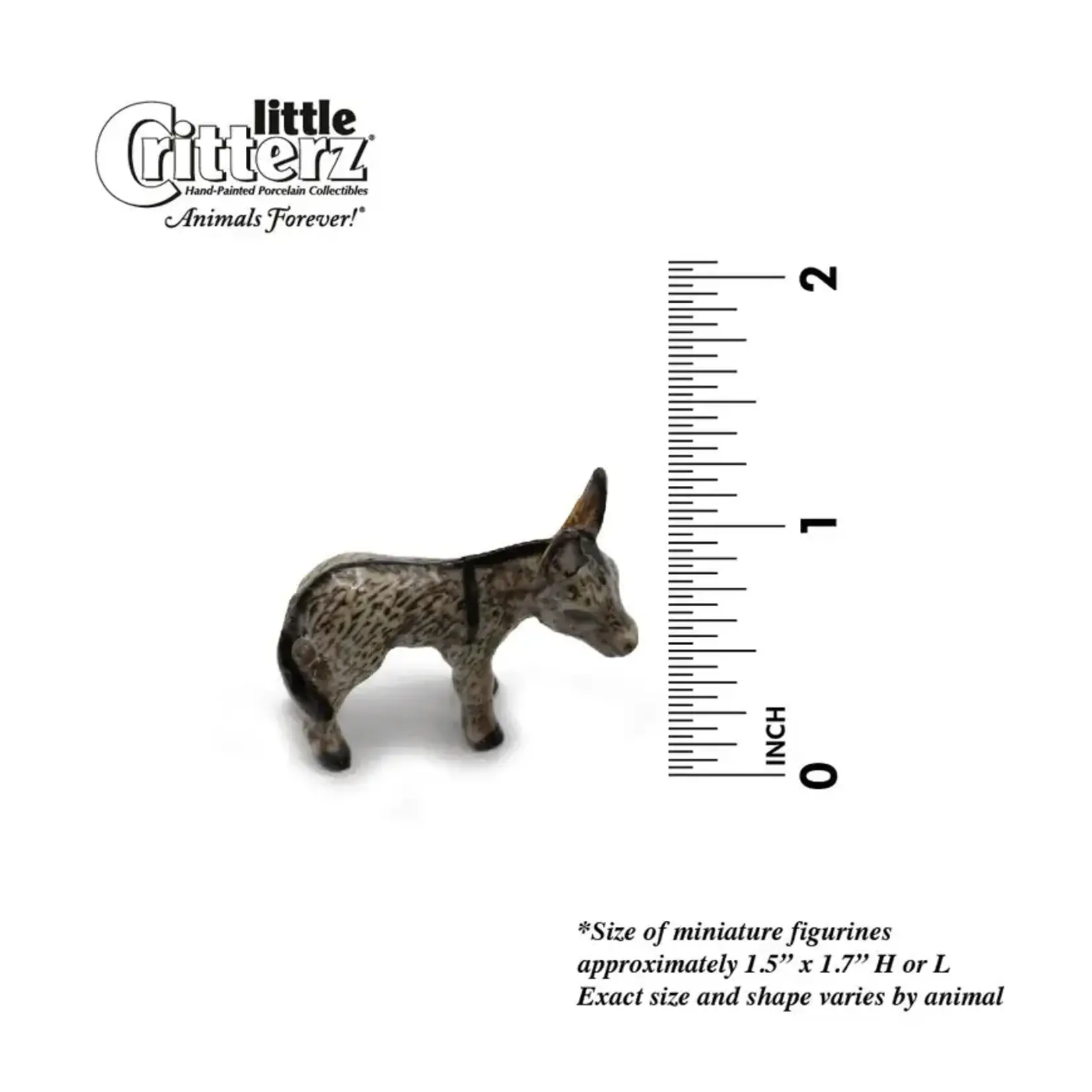 Little Critterz Donkey Kid - "Duffy" - miniature porcelain figurine