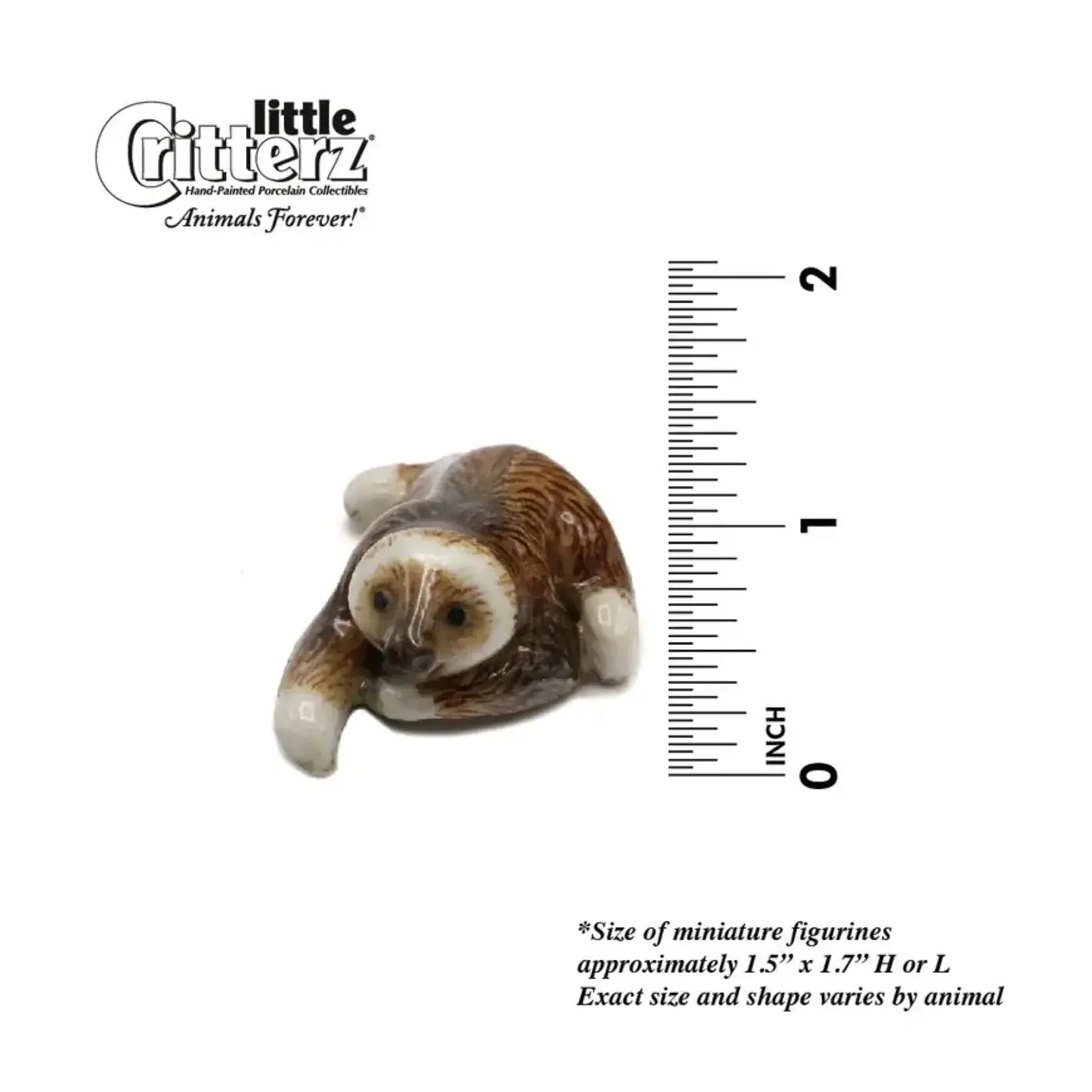 Little Critterz Two-Fingered Sloth "Millie" - miniature porcelain figurine