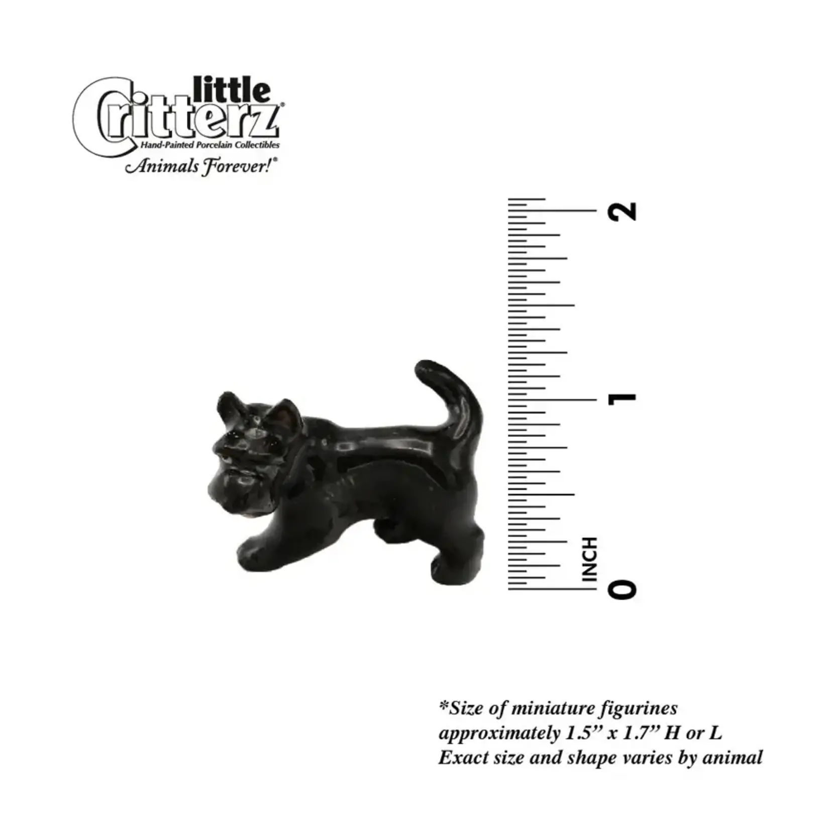 Little Critterz Skye Black Scottish Terrier Miniature Figure